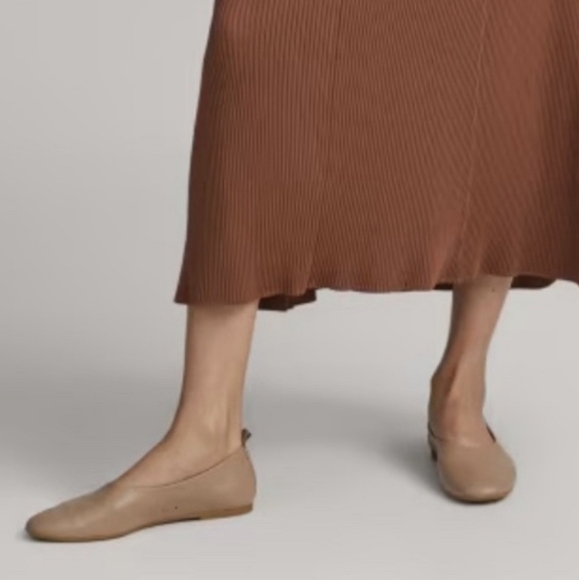 Everlane The Day Glove Tan Italian Leather Ballet FlatsSlip-On Shoes - Size 10.5 - Picture 1 of 16